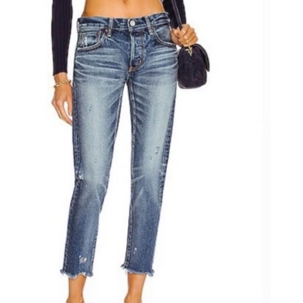 Black Ribbed Crop Top and Blue Jeans